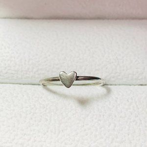 Dainty 925 Sterling Silver Heart Promise Ring